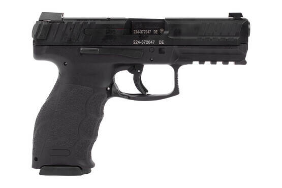 HK VP9 with ten round magazines features a 9mmx19 chambered barrel and ambi slide stop